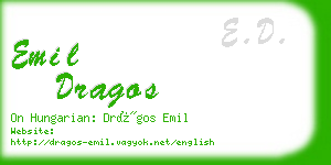 emil dragos business card